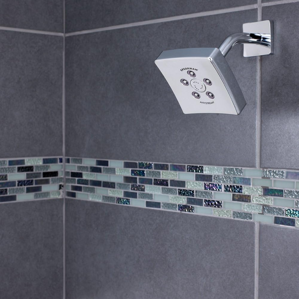Polished Chrome Wall Mounted Shower Arm with Flange