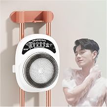 7'' Large Shower Back Scrubber Wall Mounted,6 Speed Adjustment Electric Body Scrubber for Shower with 2 Replaceable Heads,360 Degree Automatic Rotating Electric Shower Brush,IPX7 Waterproof