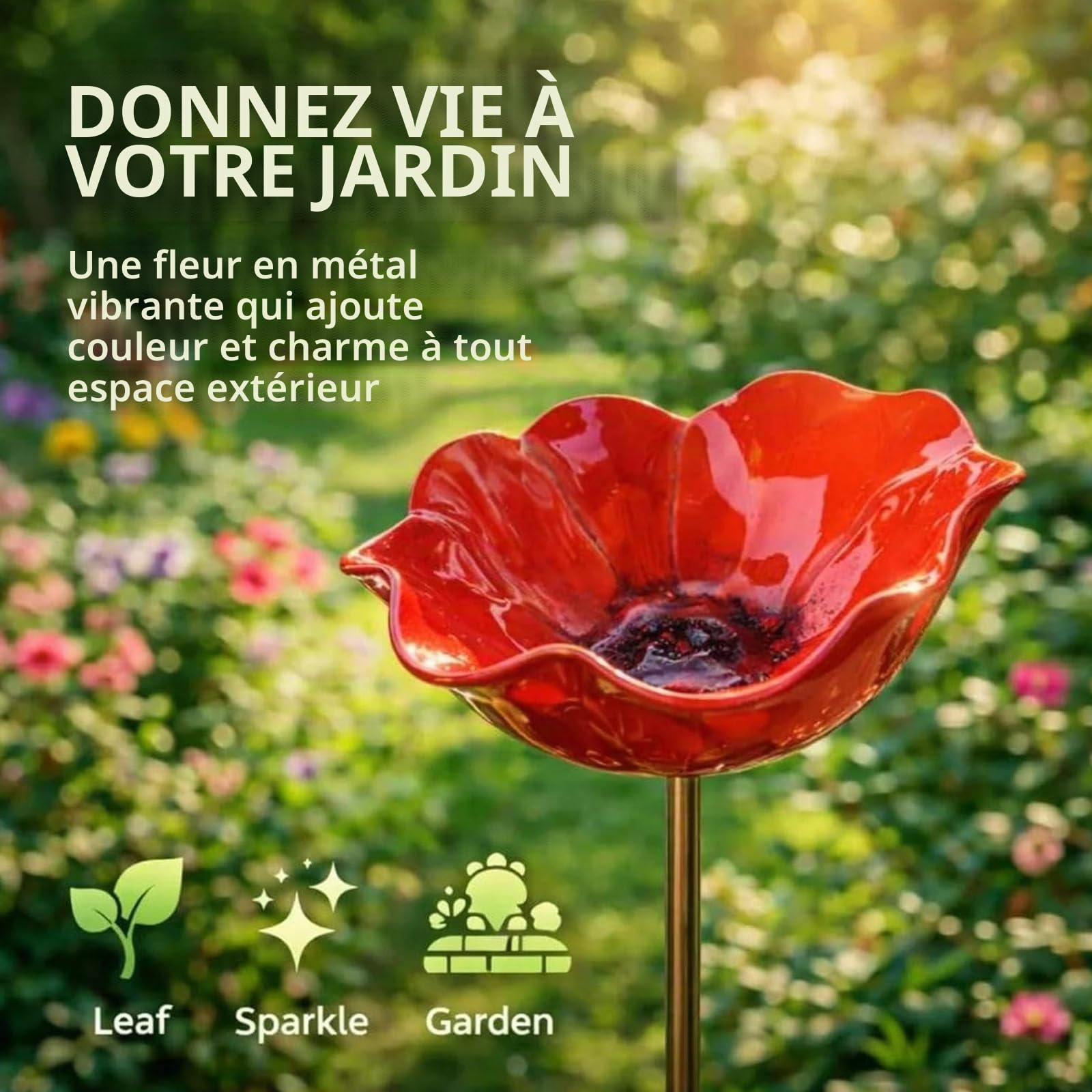 Bain D’Oiseaux,2 Pièces Abreuvoir Oiseaux,Bain pour Oiseaux,Mangeoire Oiseaux,Bassin pour Oiseaux,Deco Jardin Exterieur,pour Insectes et Papillons,Décoration Jardin Terrasse
