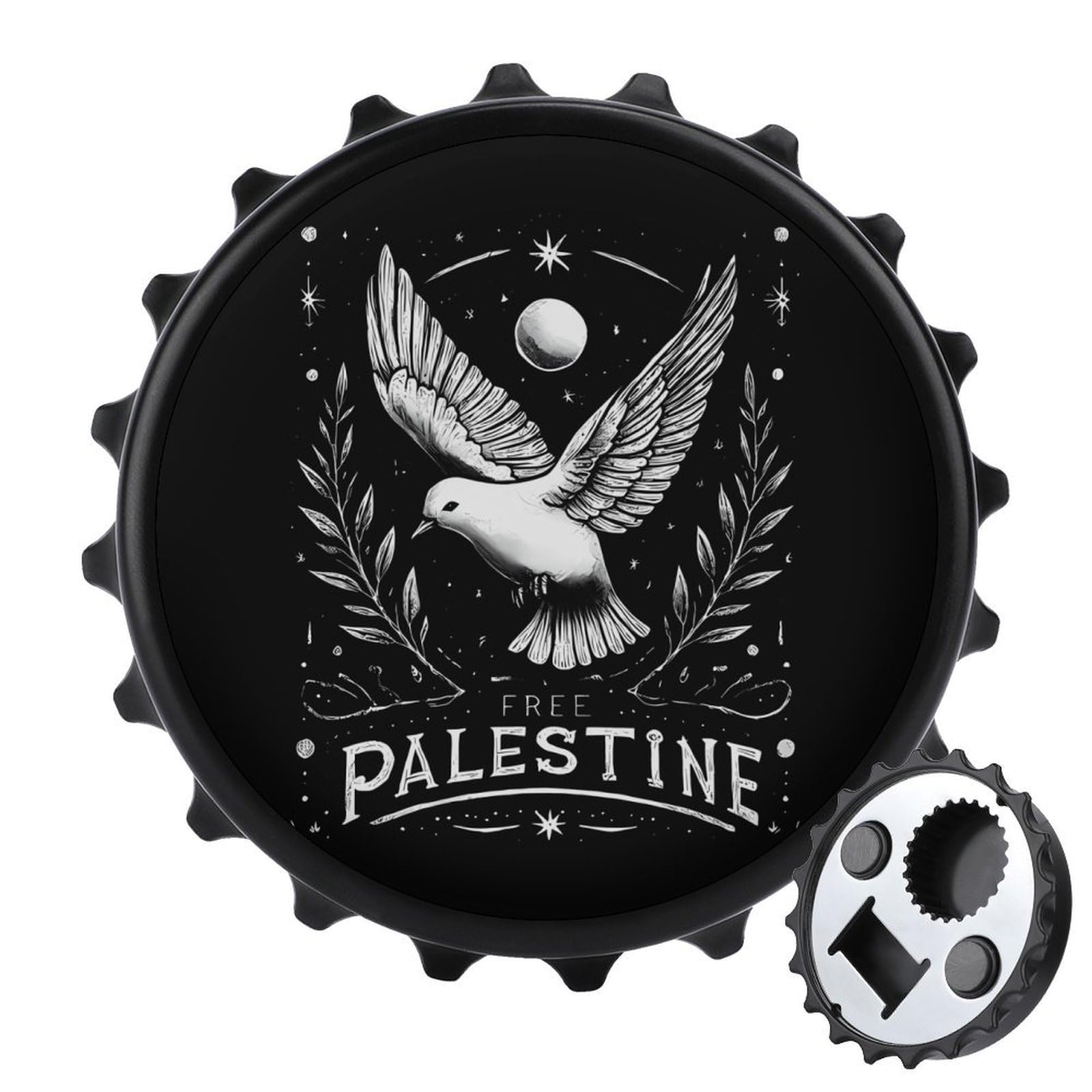 Free Palestine Doves Magnetic Bottle Opener Refrigerator Magnet Fridge Magnets Kitchen Supplies