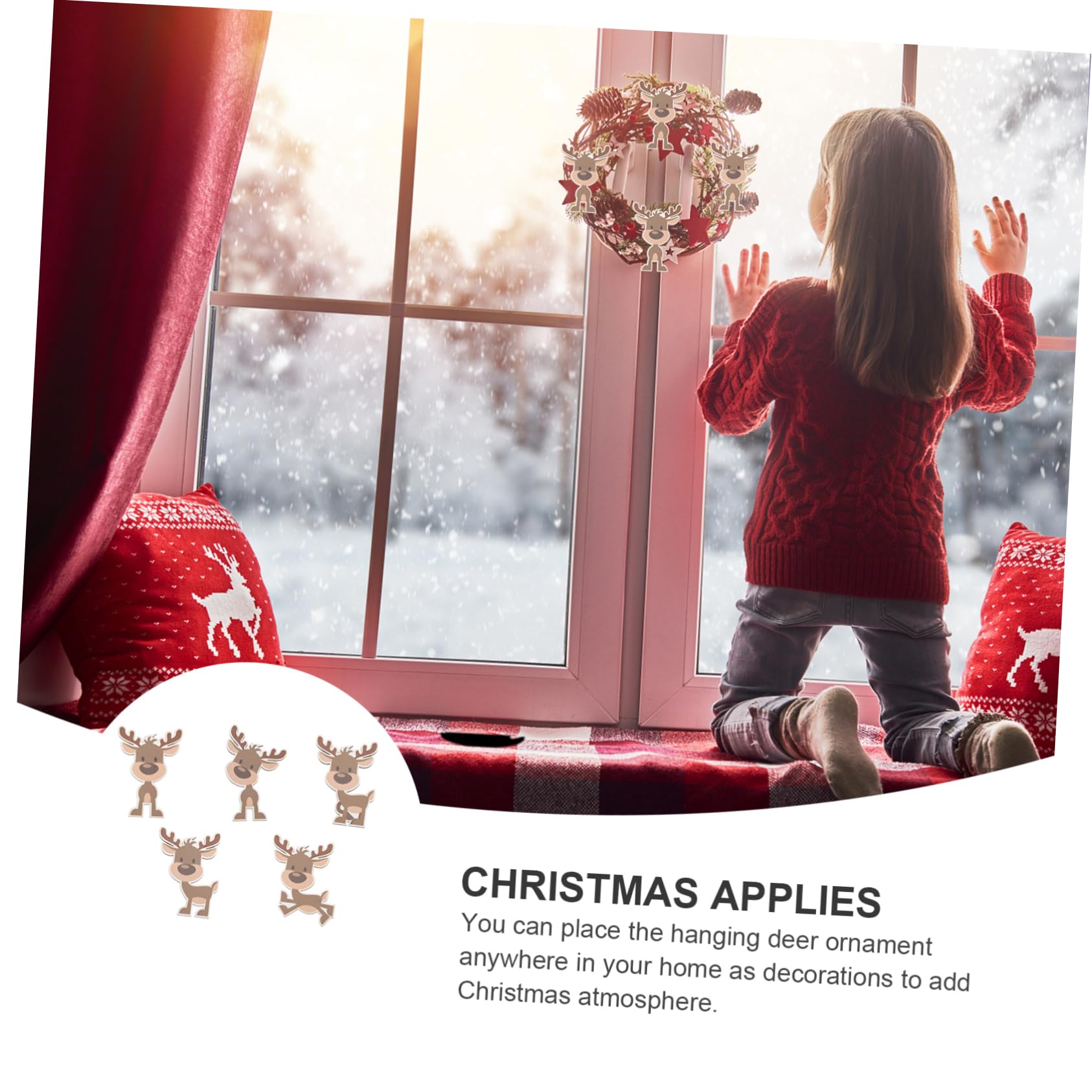 PRETYZOOM 8 Sätze Elch Charme Baumschmuck Weihnachten Weihnachtsdekorationen Wirbelt Farbtonlichter Weihnachten Weihnachtsschmuck Hirsch Anhänger 10 Stück * 8