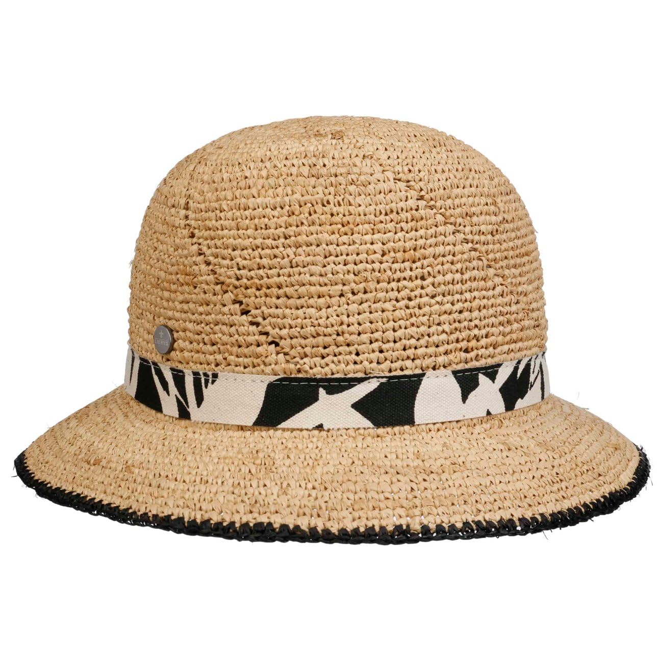 SOMBREROSHOP Anira Crochet Sombrero Cloche de Paja Mujer Primavera Verano