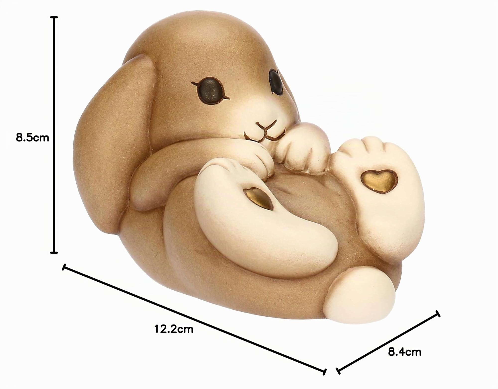 Thun Coniglietto Roger Medio, Ceramica, Collezione Giardino di Primavera, 12,2 x 8,4 x 8,5 cm