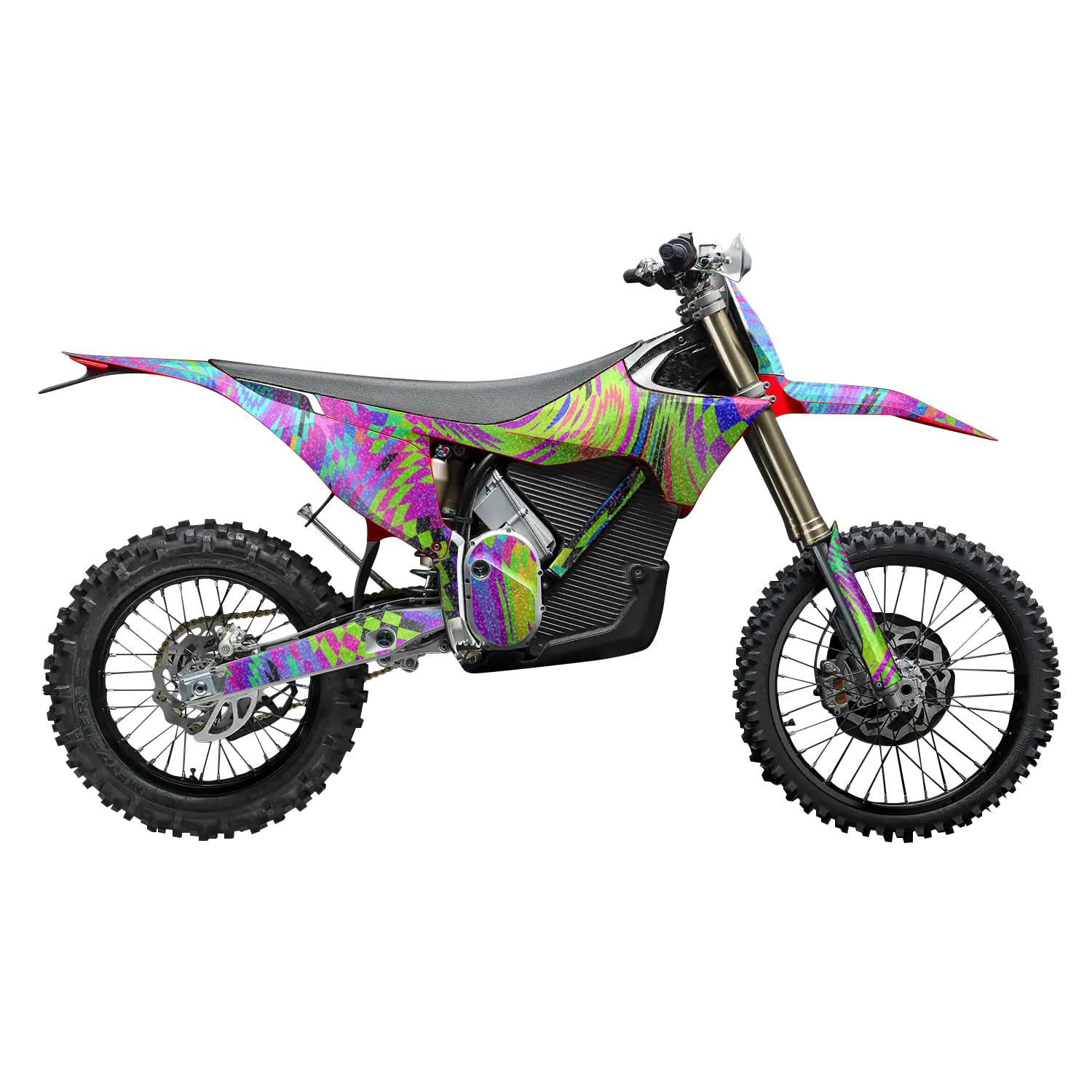 Glossy Glitter Stark Varg MX 2023-2025 Graphics Kit Wrap - Dancefloor Trip - Varg MX Skin - Premium 3M Vinyl Protective Wrap Decal Cover - Easy to Apply | Crafted in The USA by MightySkins
