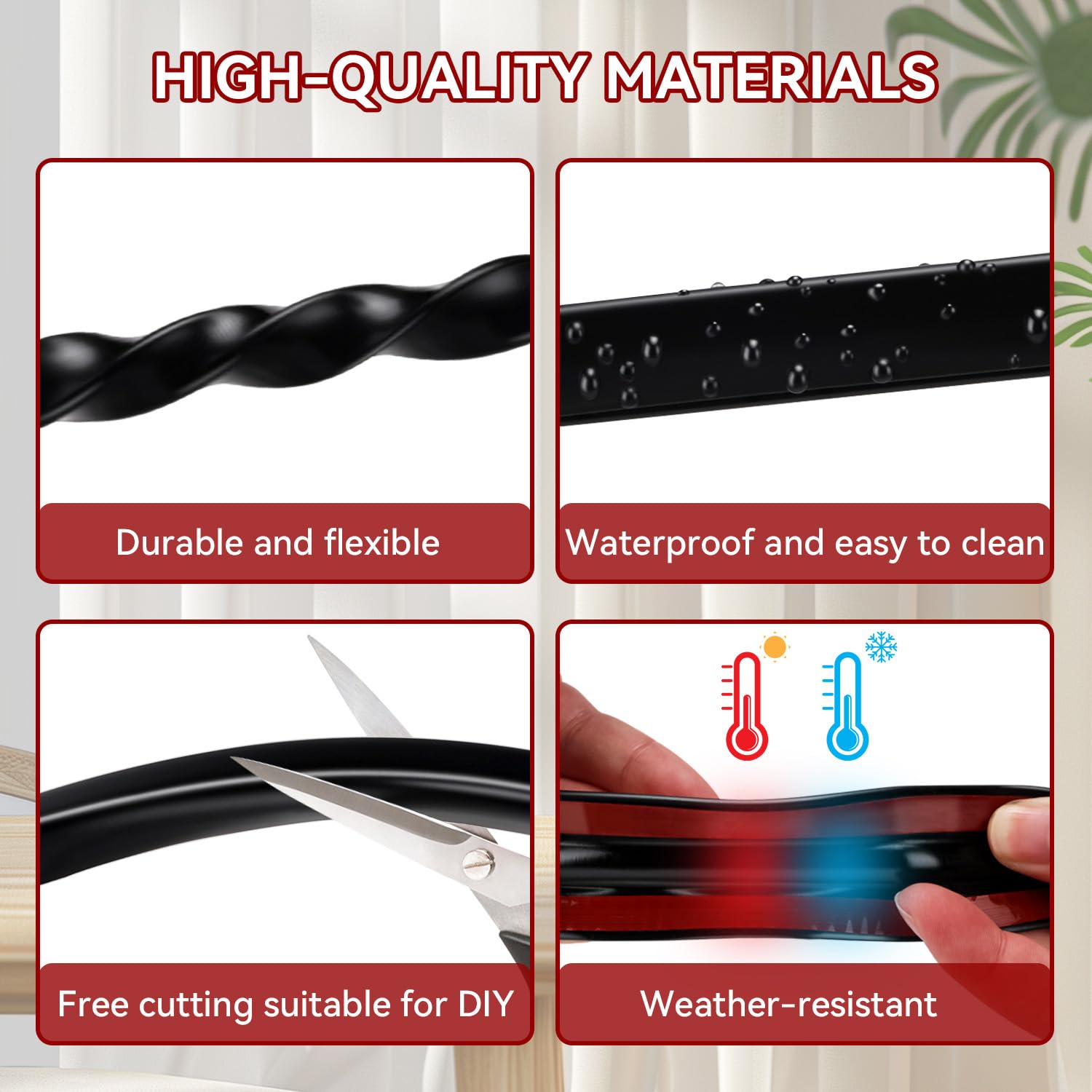 Bande de Chant en Forme de U Bande de Bord de Meuble Autocollante Joint Protection Bord de ToleConvient Aux Bords de 16mm D'épaisseur Silicone Noir 16mm*3mètres(3, Noir, 16mm)