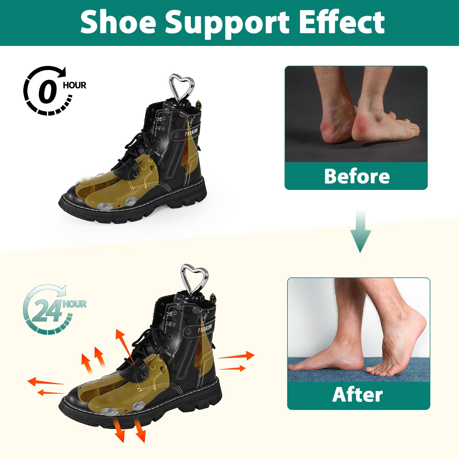 Estirador de zapatos para mujeres y hombres, estirador de botas de pies anchos, ensanchador de zapatos de 4 vías y expansor para estirar longitud y ancho