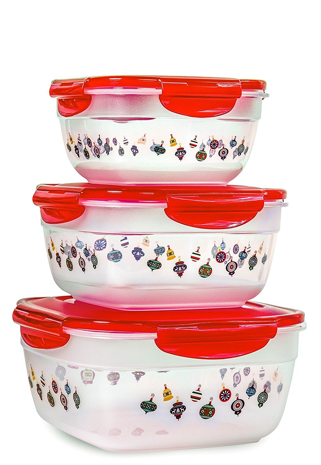 Buy Christmas Holiday Lock & Lock 6pcs Set Square Plastic Food Storage