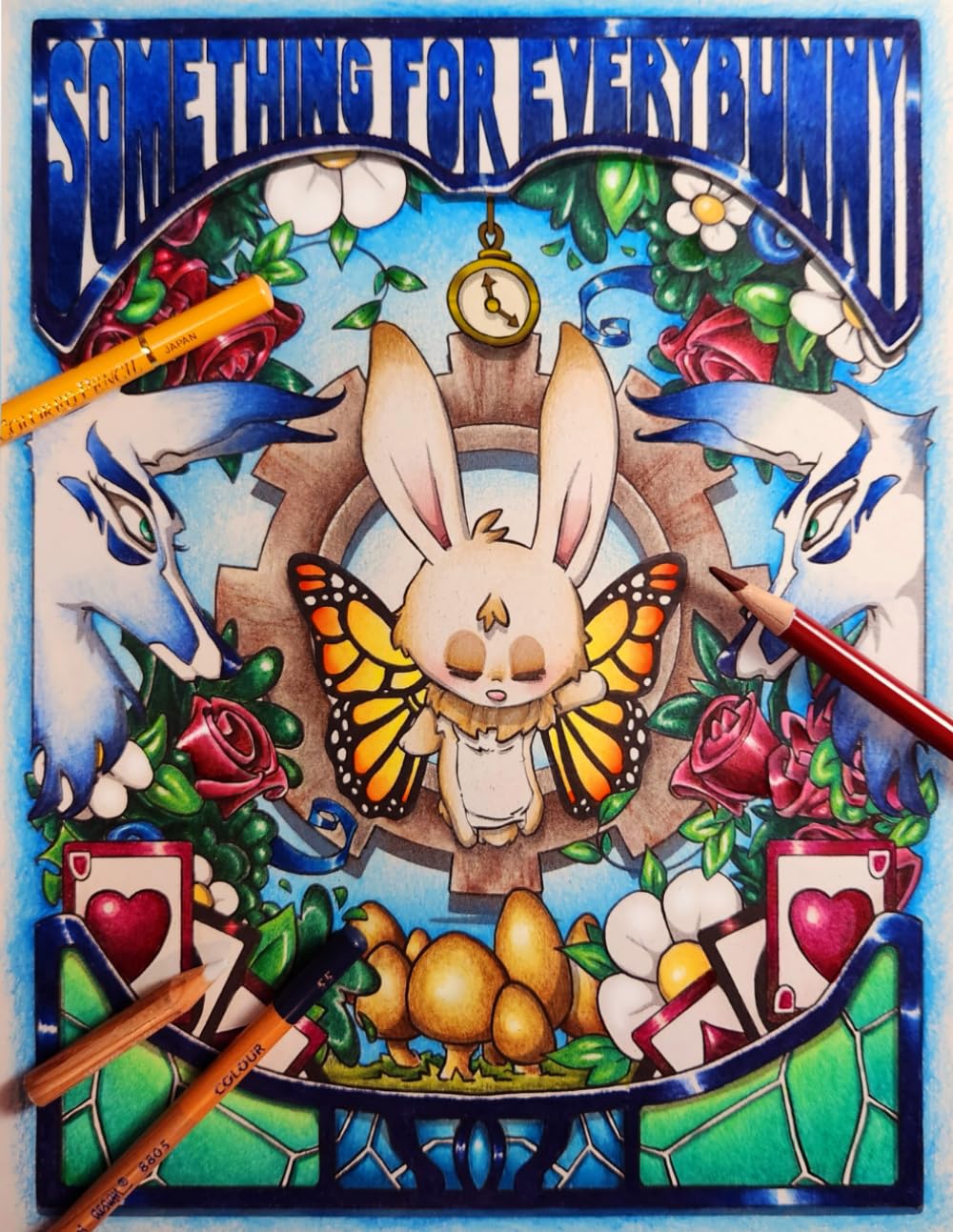 Something For Everybunny: The bunny coloring book full of rabbit holes.