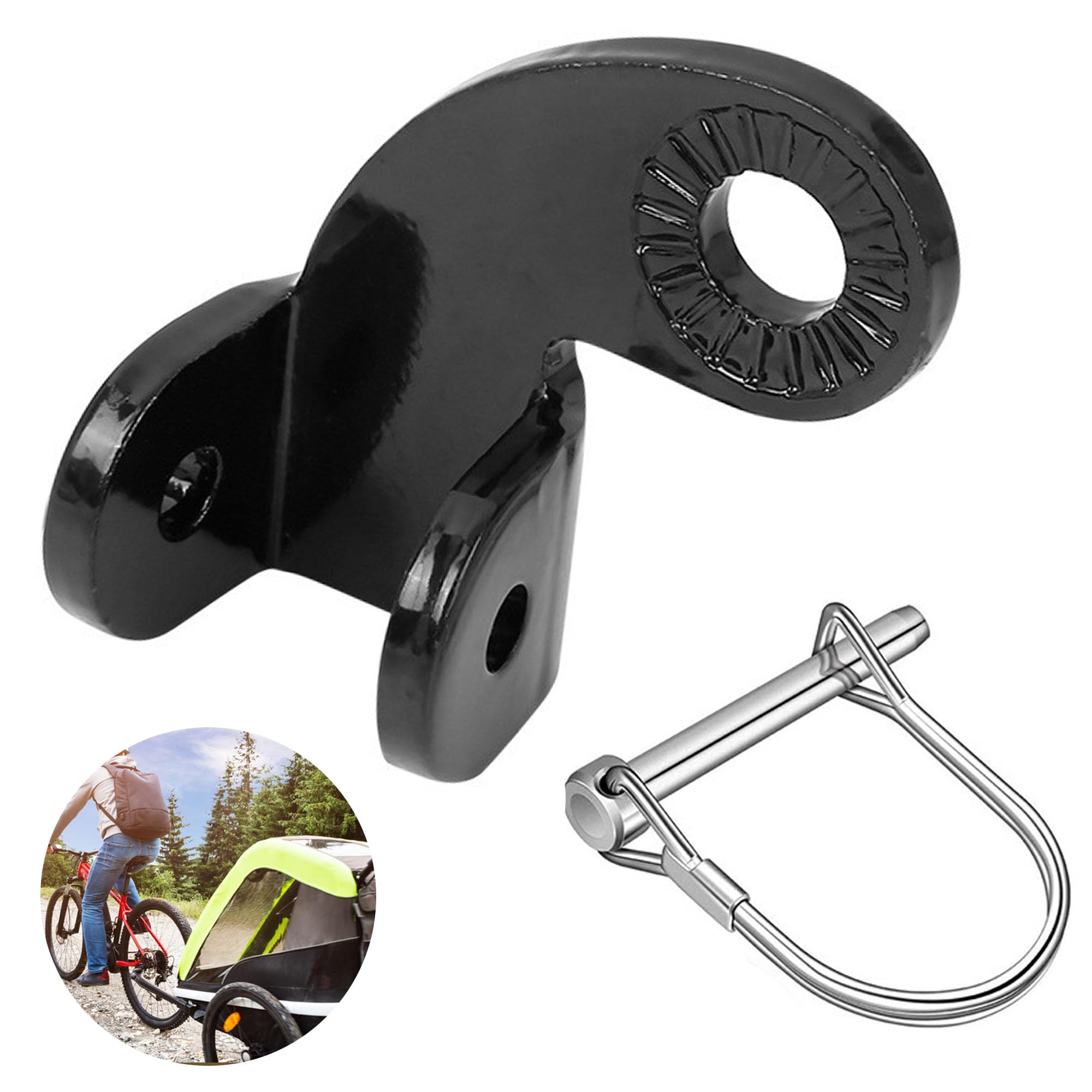 Apalie 12.2 MM Bike Trailer Hitch, Steel Hitch for Burley Bike Trailer for Kids, Coupler Attachment for Burley Bee Bicycle Trailers and Old Models Work with Disc Brake