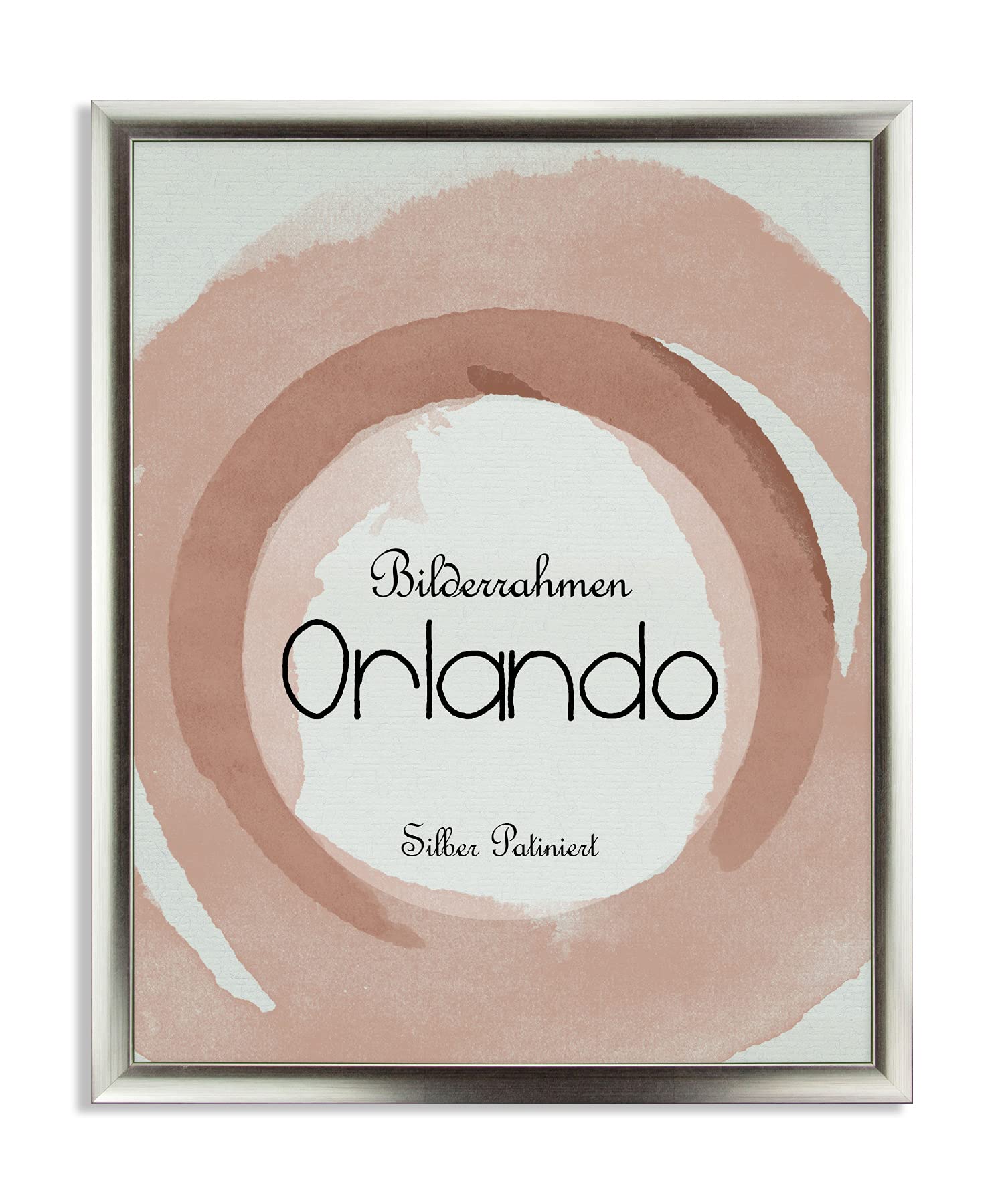 Cadre photo 35x100 sans reflet en bois massif argent patiné Orlando