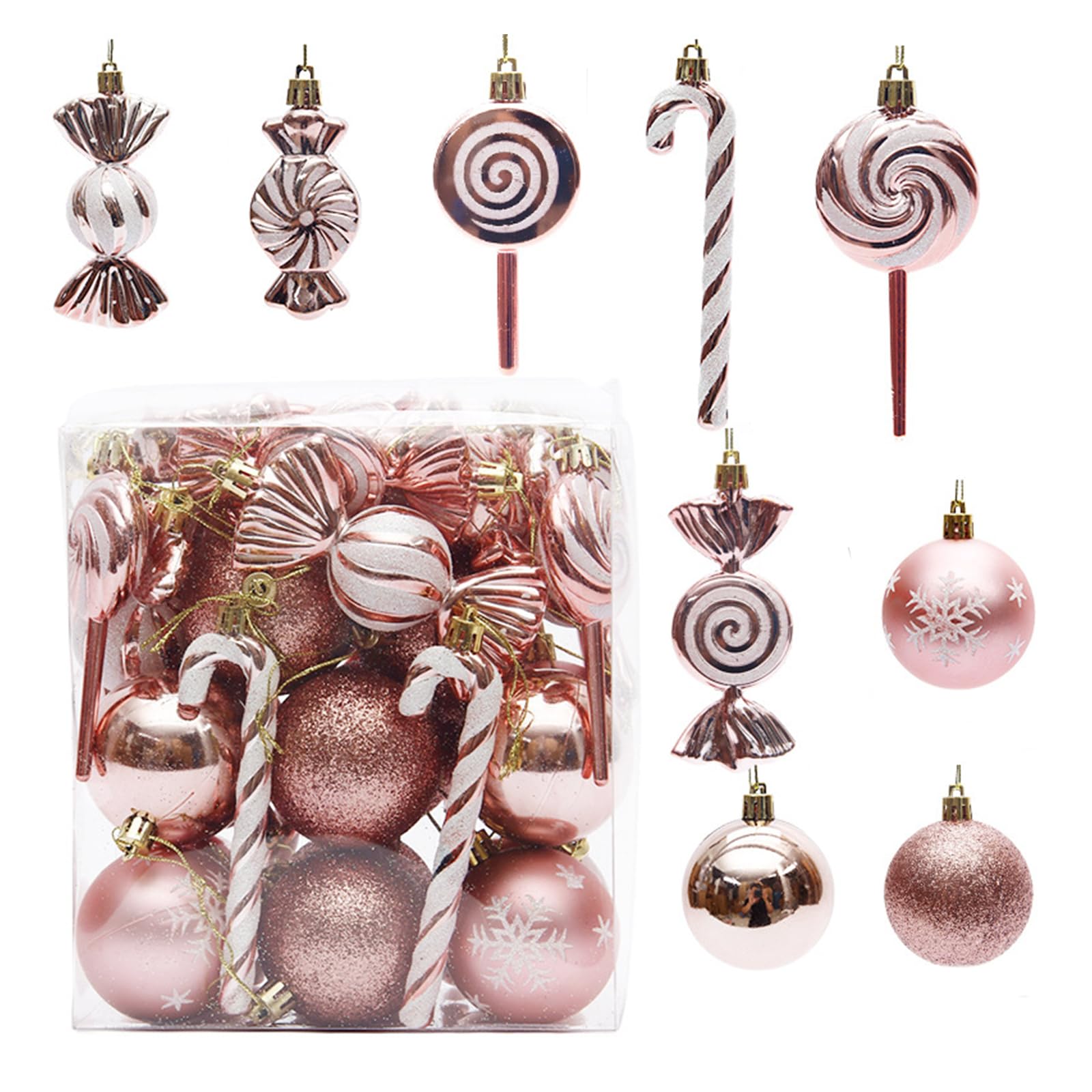 36pcs Christmas Tree Balls Decoration Set Baubles Ornaments in Ornaments Waterproof Decorations