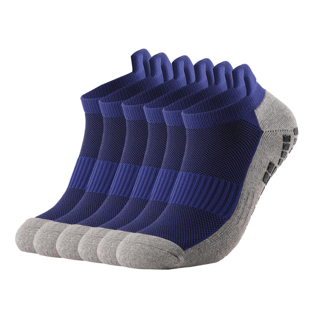Calcetines de compresión de tobillo para hombres y mujeres, 2/4/6 pares, calcetines de compresión de corte bajo con soporte de tobillo, azul, 6 pares, 6 Pares Azul, 6-8