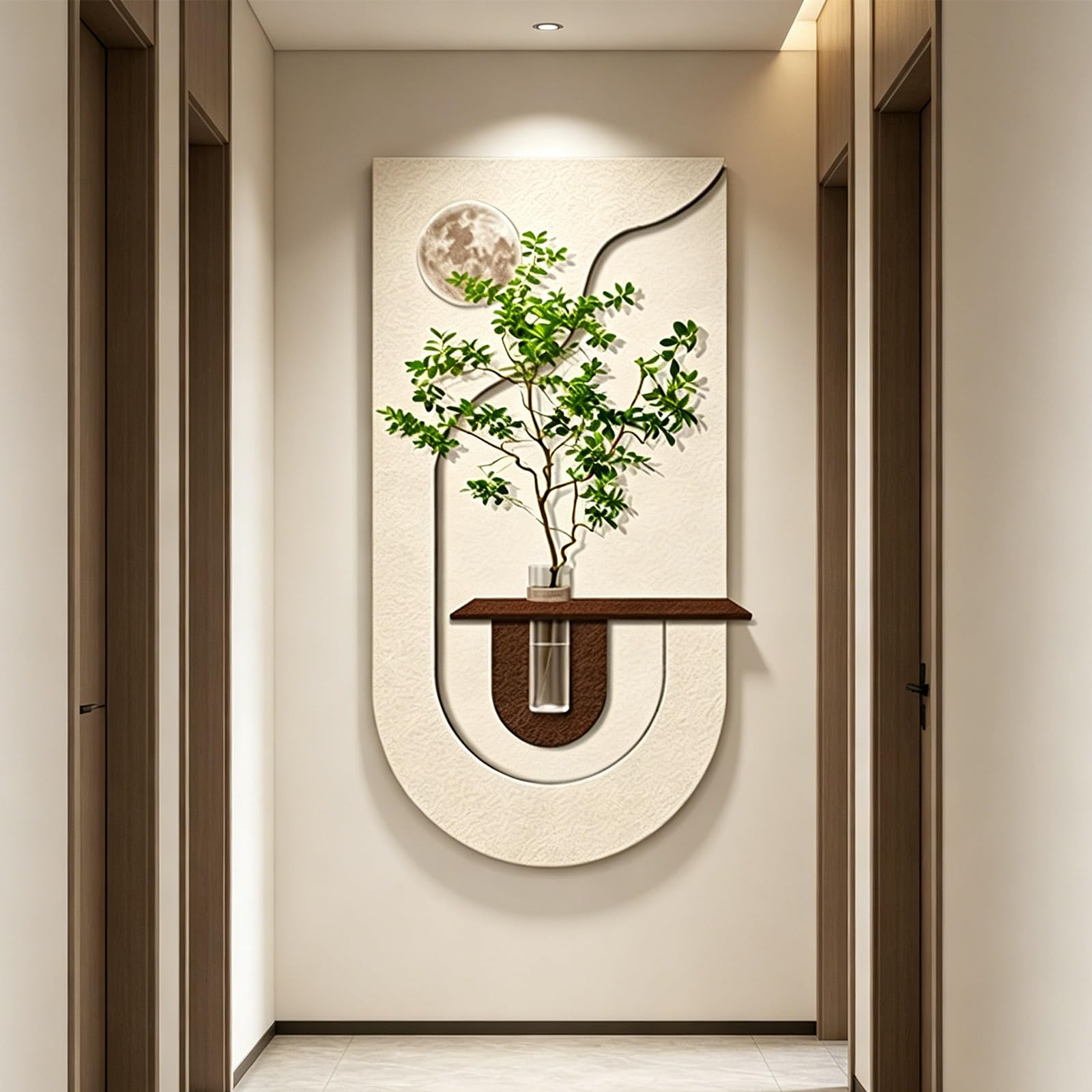 PGZMDTWI 3D Sandstone Textured LED Remote Plug-in Sculpture,Living Room Bedroom Entryway Household Wall Mural Decor(A,70 * 140CM .6 * 55.2IN)