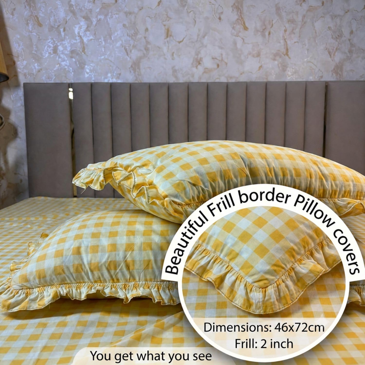 Boho Fitted Bedsheet - Yellow Abstract Design -4