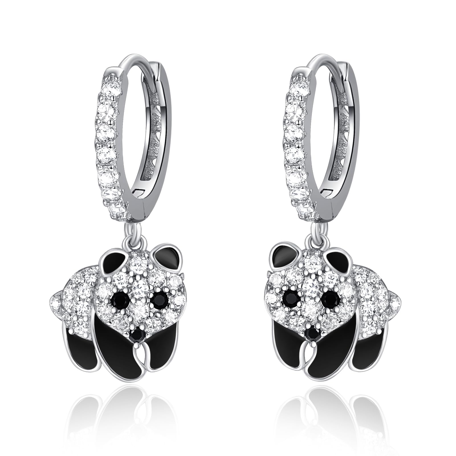 Ohrhänger 925er Sterlingsilber für Damen Elefanten/Schildkröten/Libelle/Panda/Schmetterlings/Einhorn/Fuchs/Schläger/Koala/Waschbär/Faultier Ohrringe für Mädchen