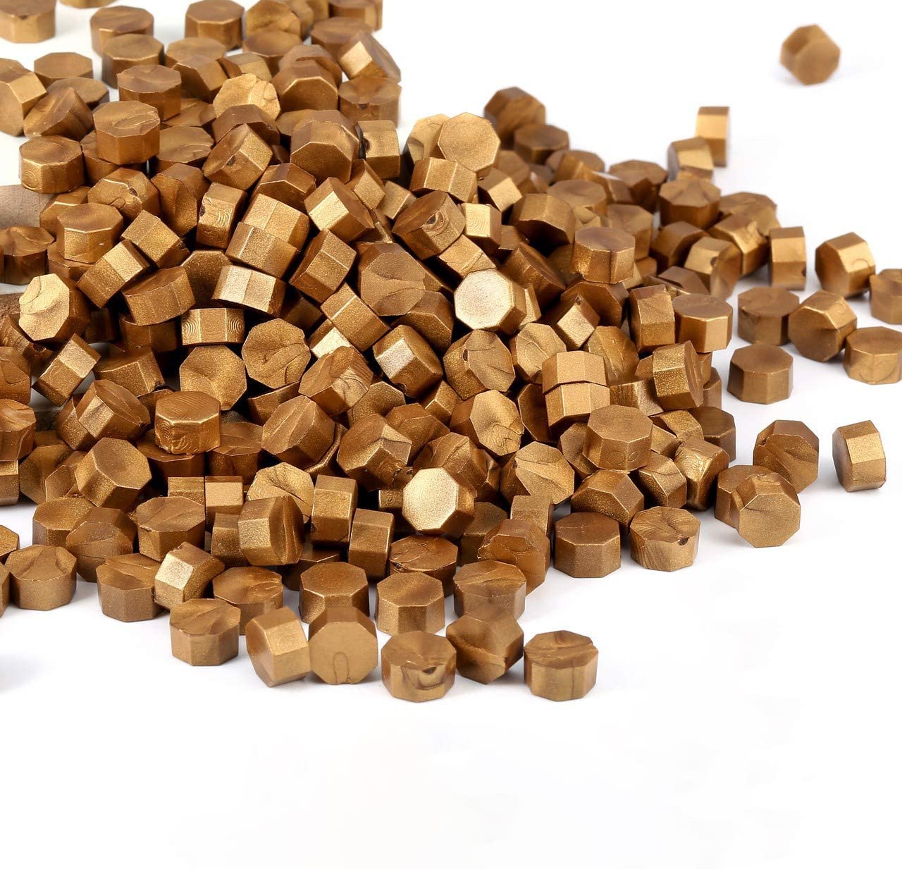 UOOLAWax Seal Kit,130 Pieces Wax Seal Beads Kits for Wax Seal Stamp (Gold)