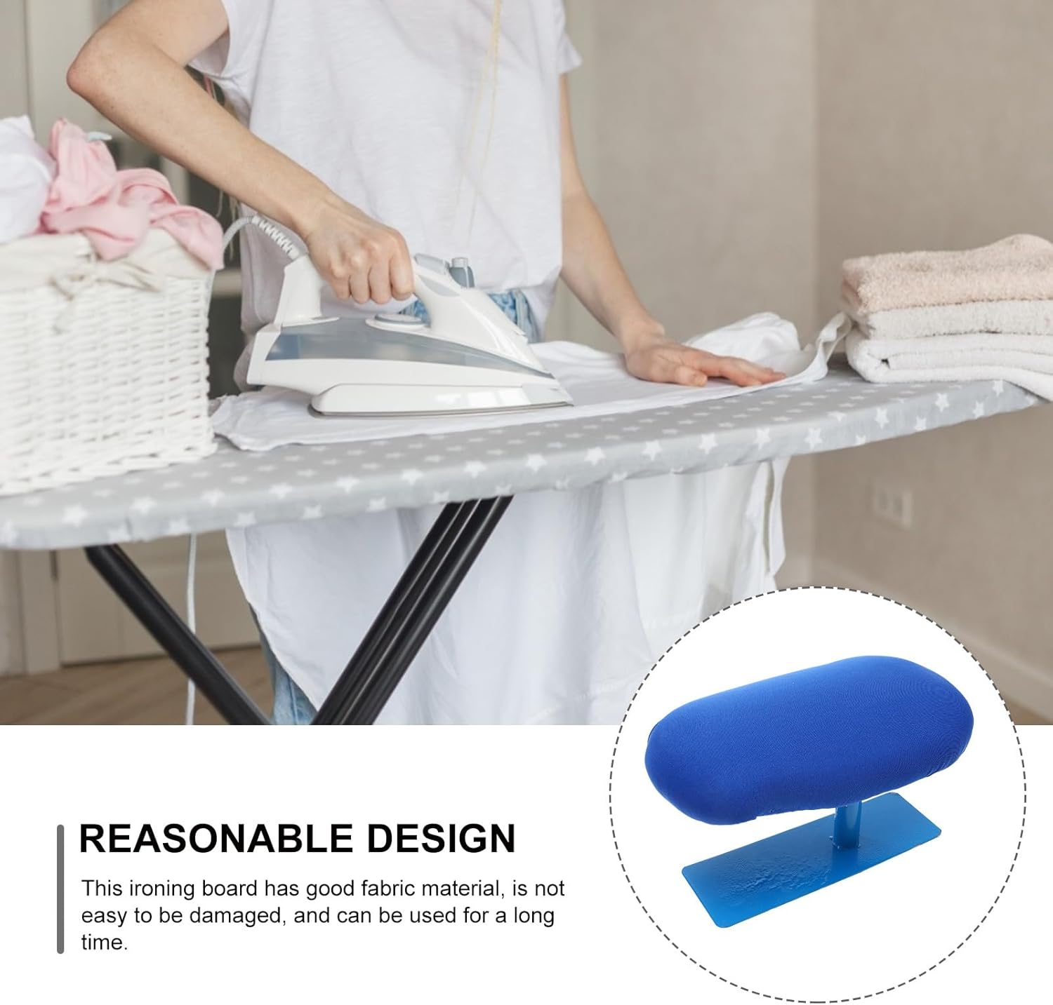 TOYANDONA Chest and Sleeve Ironing Board 28cm Metal Arm Ironing Stool Prop with Padded Surface Home Laundry Garment Pressing Aid