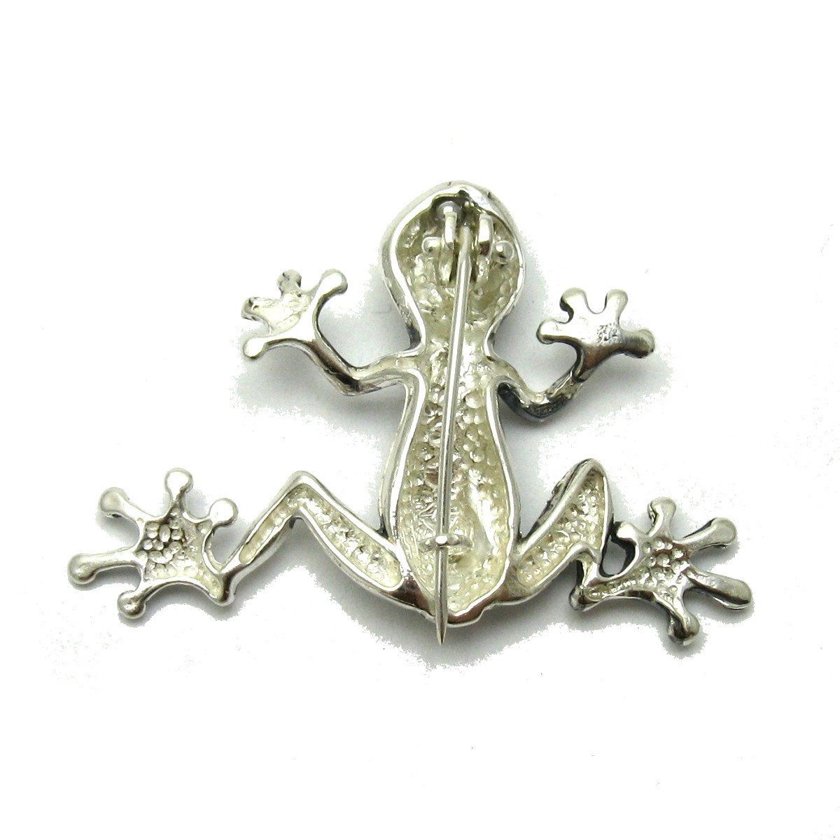 Sterling Silber Brosche Frosch massiv 925 Empress