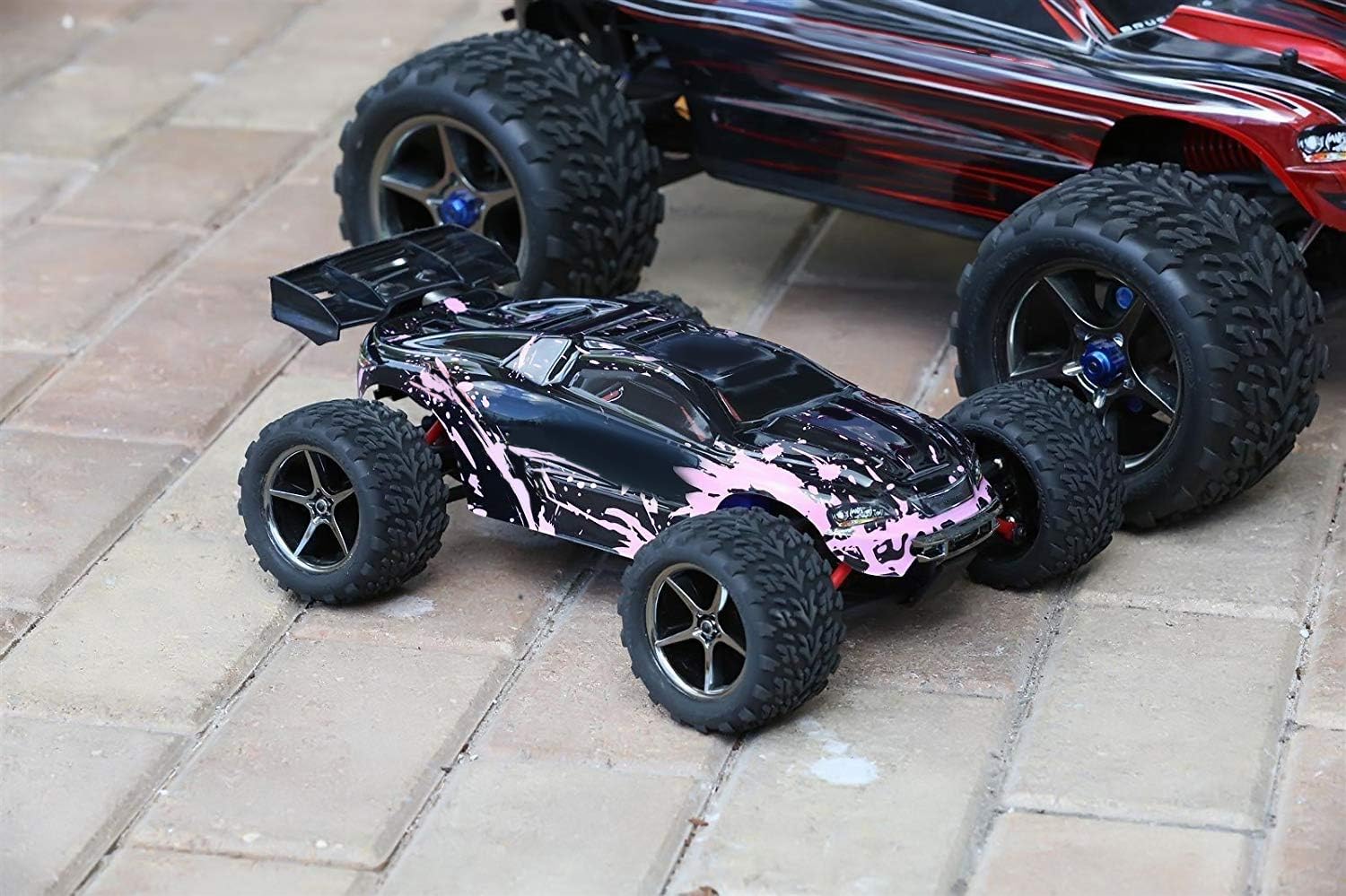 SummitLink Compatible Custom Body Muddy Pink Over Black Replacement for 1/16 Scale RC Car or Truck (Truck not Included) ERMN-BP-03