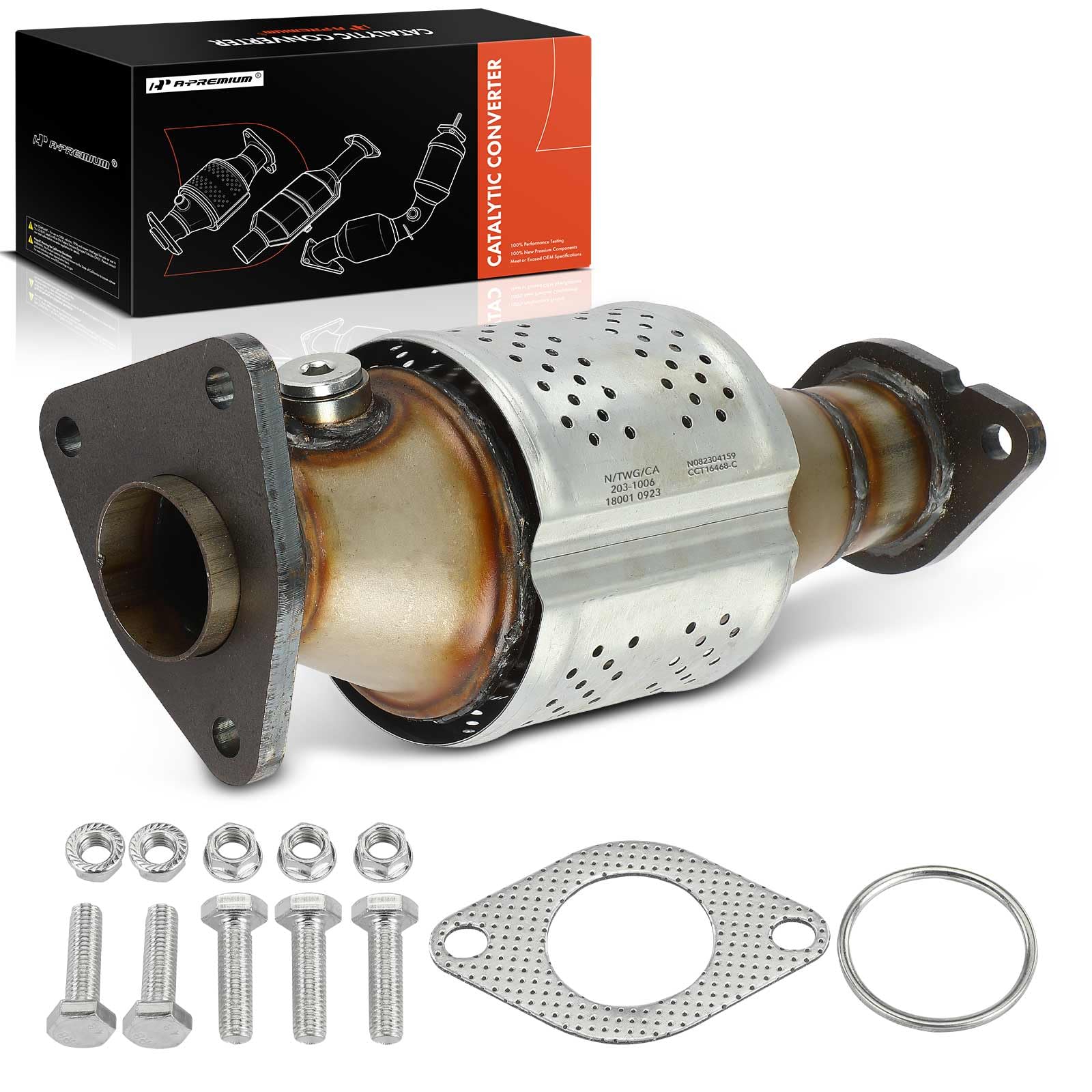 A-Premium Front Left Catalytic Converter Kit Direct-Fit Compatible with Nissan Frontier 2005-2019, Pathfinder 2005-2012, NV1500 NV2500 NV3500 2012-2018, Xterra & Suzuki Equator, 4.0L, EPA Compliant