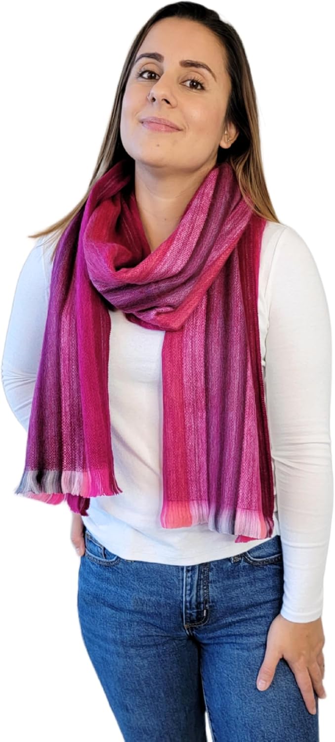 LATITUDE ZERO Alpaca Wool Blend Scarf - Unisex, Super Soft & Warm, Ideal gift for Men & Women