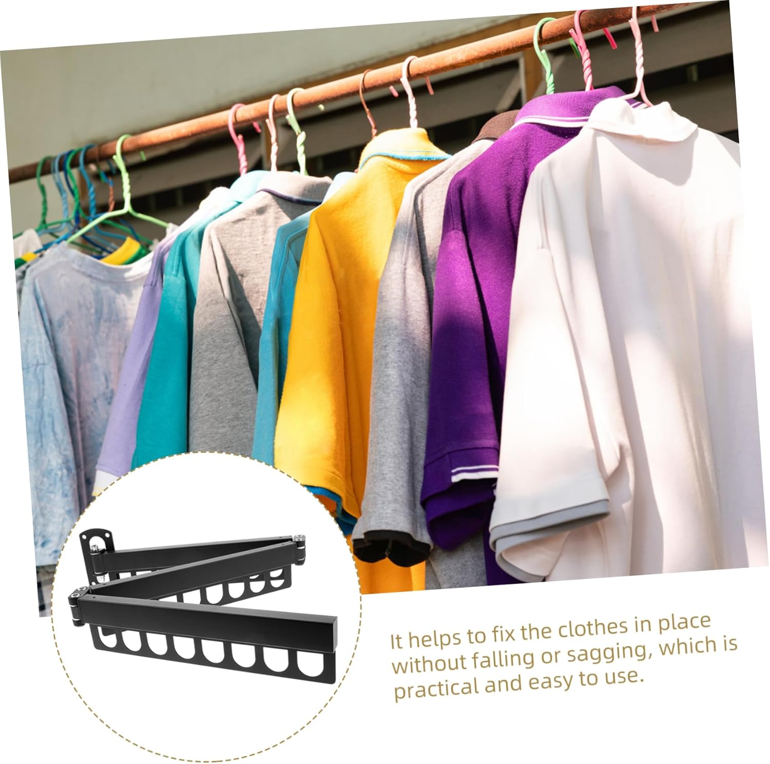 Wall-Mounted Retractable Clothes Drying Rack Space-Saving Folding Laundry Hanger for Bathroom Balcony and Laundry Room Easy Installation No Drilling Required Sturdy and Design