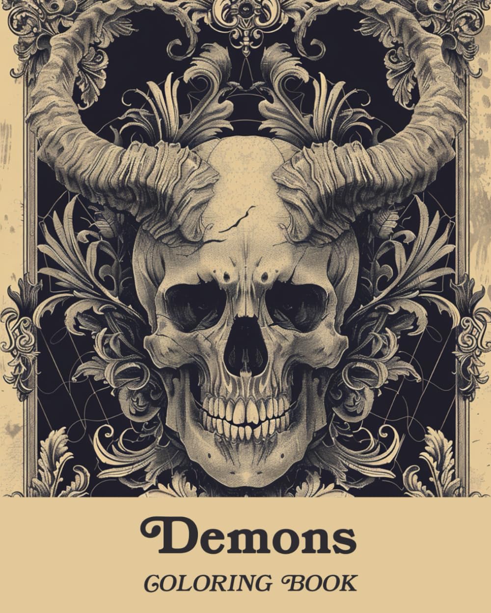 Satanic Demon Coloring Book: Baphomet, Fallen Angels, Demons, Lucifer, and Gothic Occult Designs for Adults - Perfect for Goth and Death Metal Fans