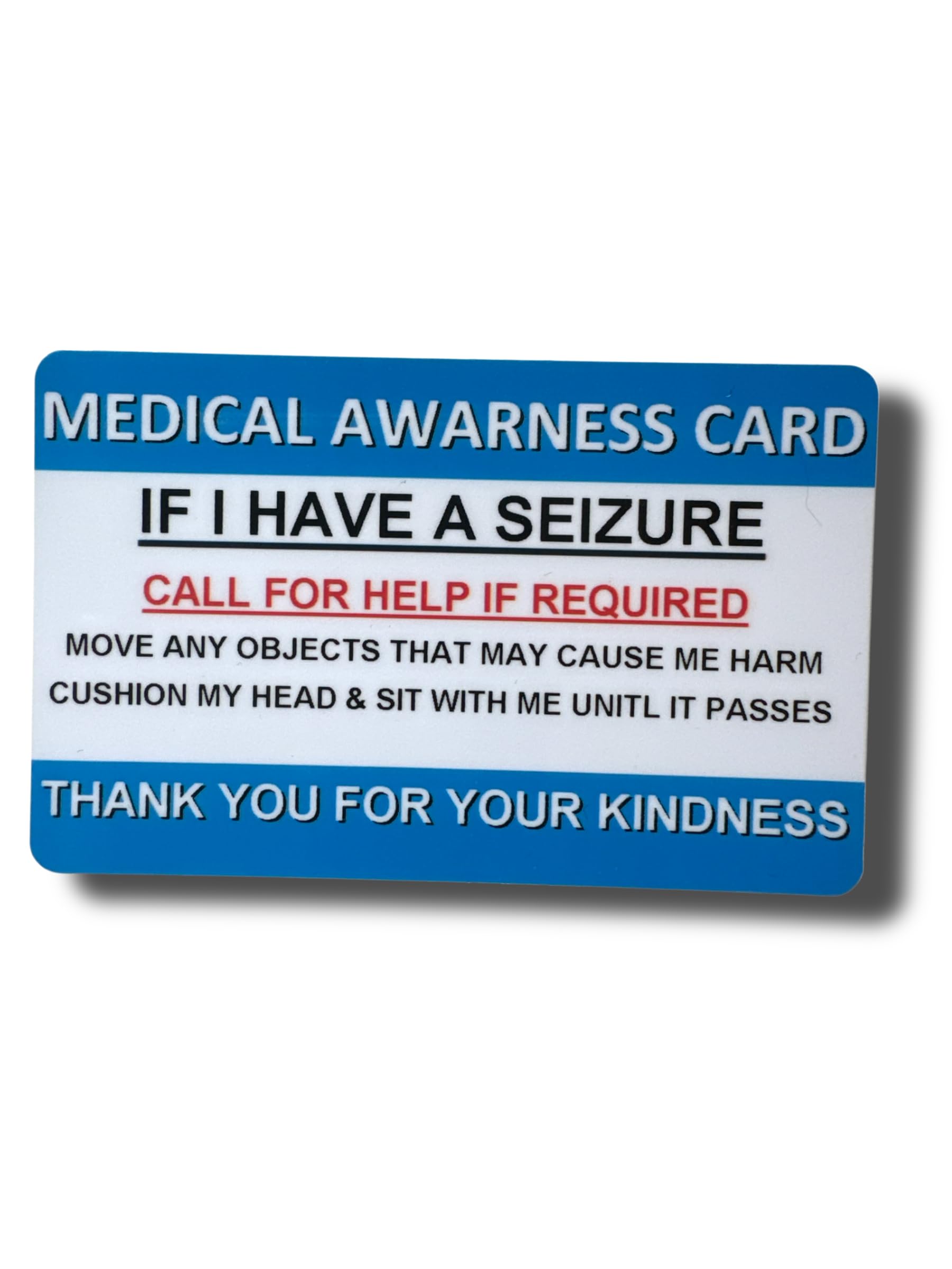 Medical Awareness Information Card (Seizures) — image 1