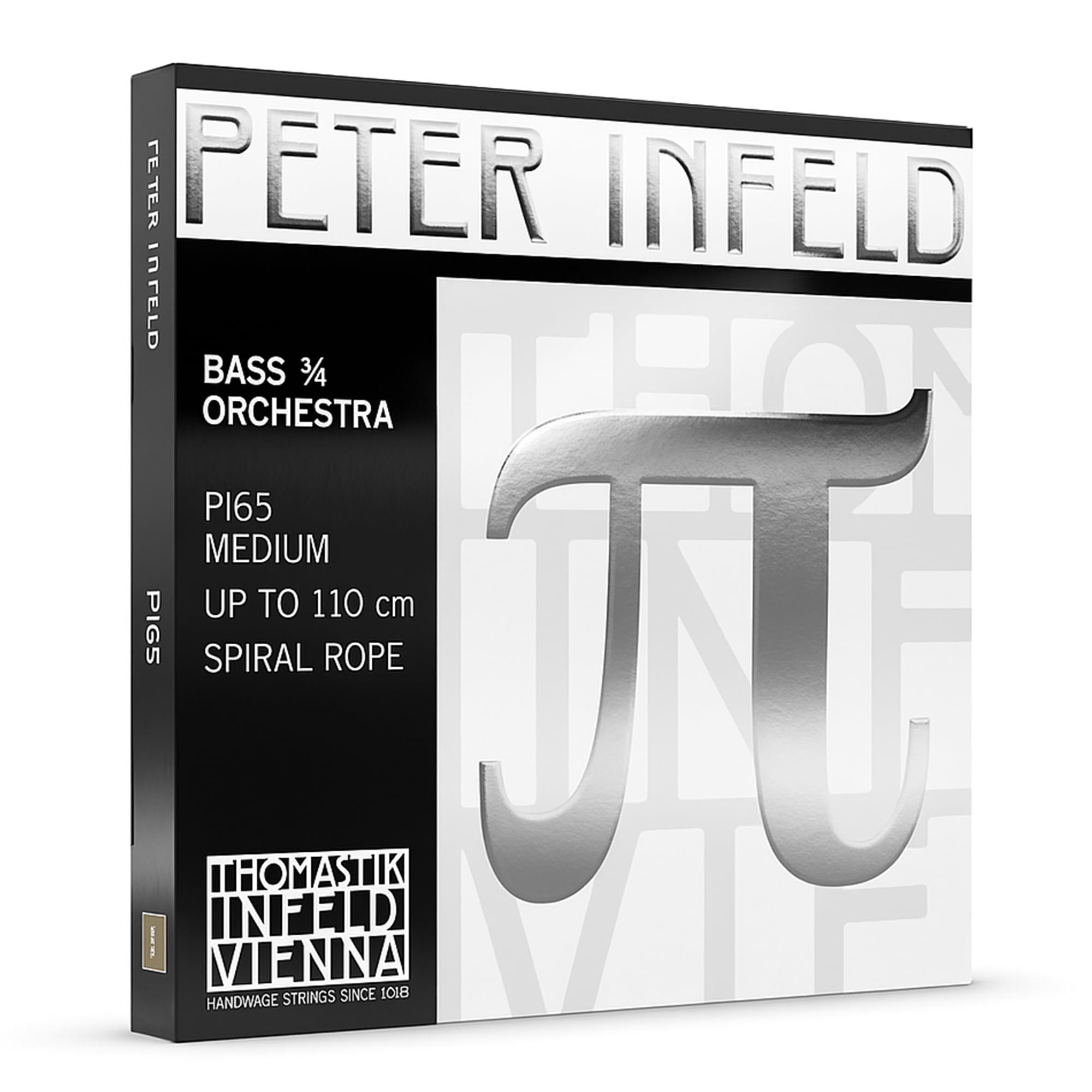 Thomastik Infeld - Kontrabass H/Bb-Saite medium 3/4 - PI 65 Spiral-Kern, Wolfram-Chromstahl umsponnen - Spannung 30,7kg/67.7lbs
