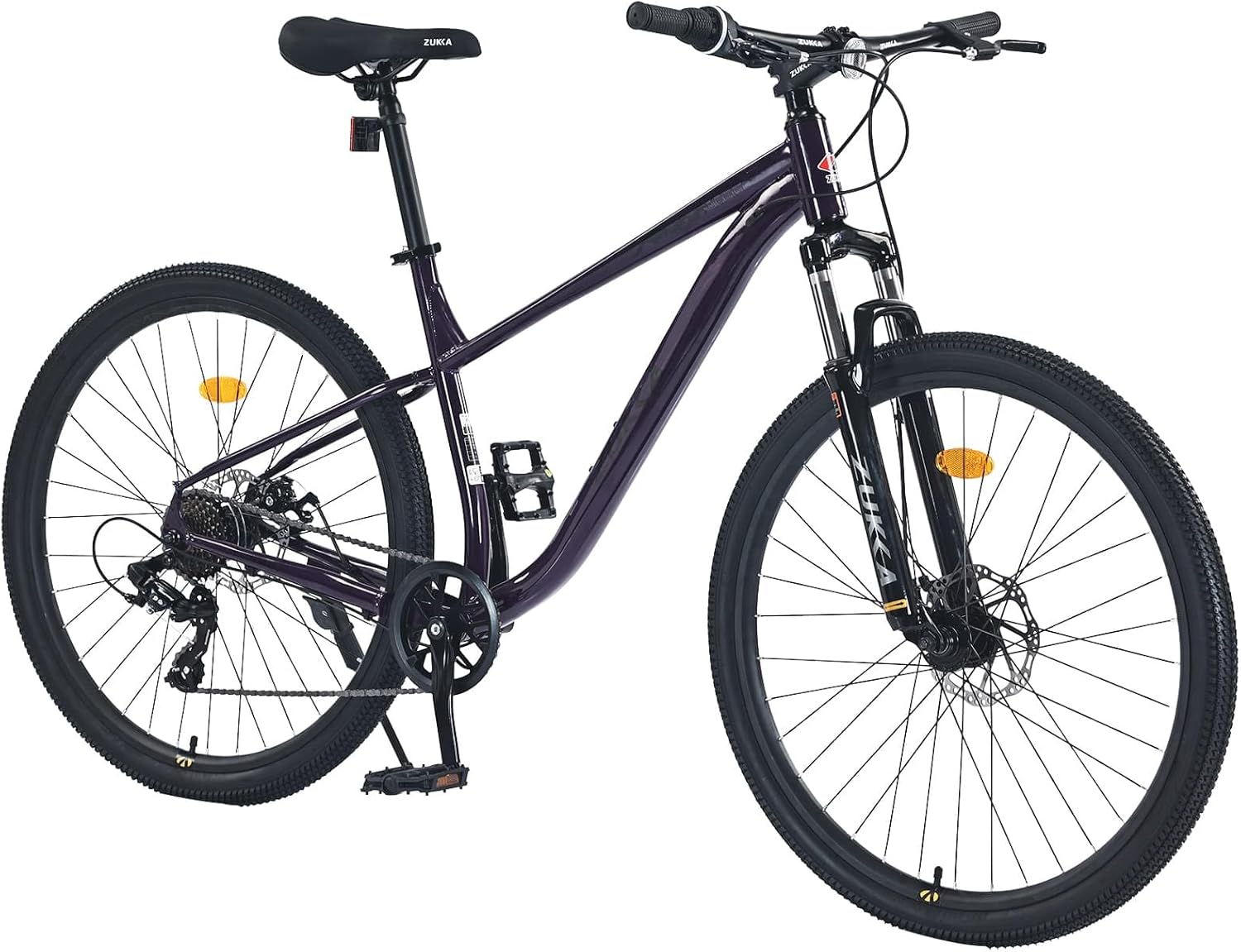 ZeHuoGe 27.5 Inch Suspension Fork Mountain Bicycle, 8 Speed Mountain Bike with Steel Frame for Men Women