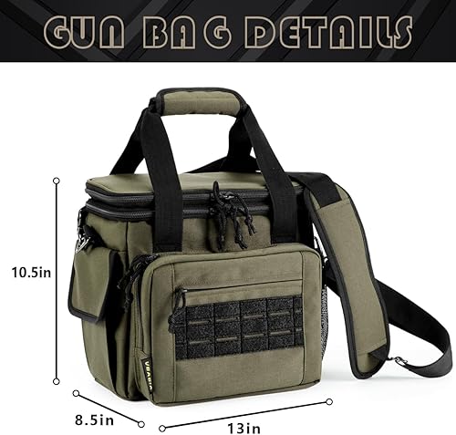 Miniatura 5 de VEAGIA Paquete de gama de pistolas Bolsa de pistola Estuche de pistola Bolsa de gama Caja fuerte para pistola Cerrable Doble capa a prueba de