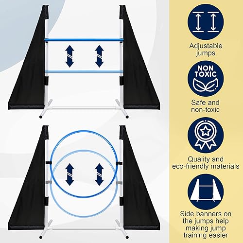 Miniatura 6 de Fun For Tails Equipo de entrenamiento de agilidad para perros de alta calidad, construye cualquier curso de agilidad para perros, equipo de