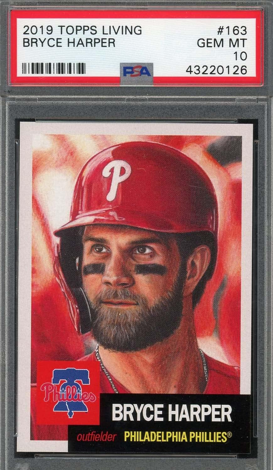 Bryce Harper 2019 Topps Living Baseball Card #163 Graded PSA 10