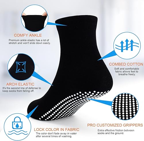 Miniatura 5 de GRPSKCOS Calcetines para bebés con agarre, 9 pares de calcetines antideslizantes para niños