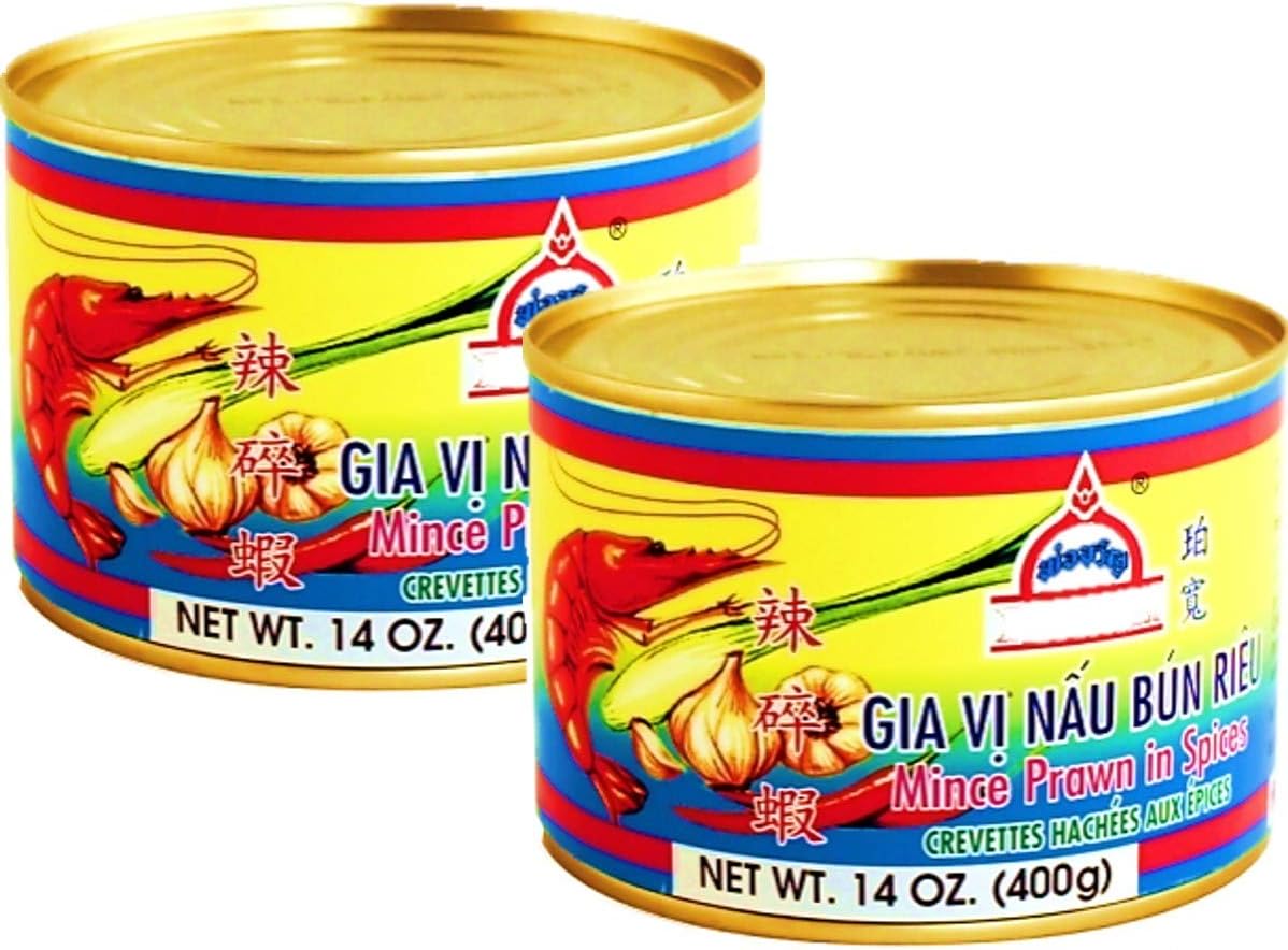 POR KWAN MINCED PRAWNS IN SPICE -14 OZ (Pack of 2)