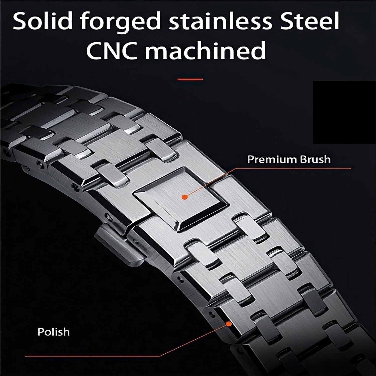 5rd/4rd All Stainless Steel Watch Bezel Strap Replacement Accessories，For GA2100/GA2110 Men's Women Watches Modification Upgrade With Tool