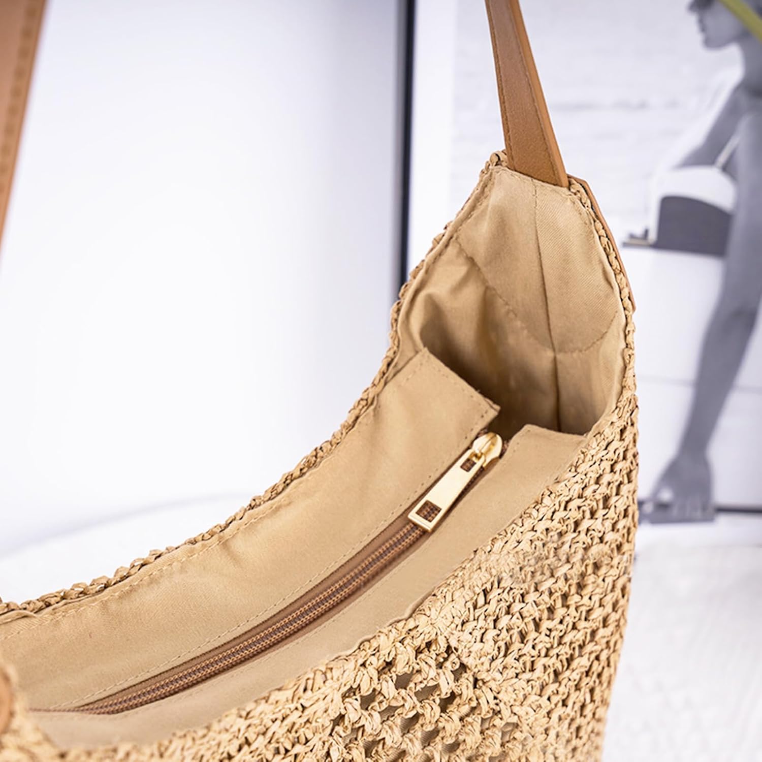 Straw Beach Bag for Women, Large Capacity Tote Bag, Handbag for Vacation, Travel, Daily(Styles 316
