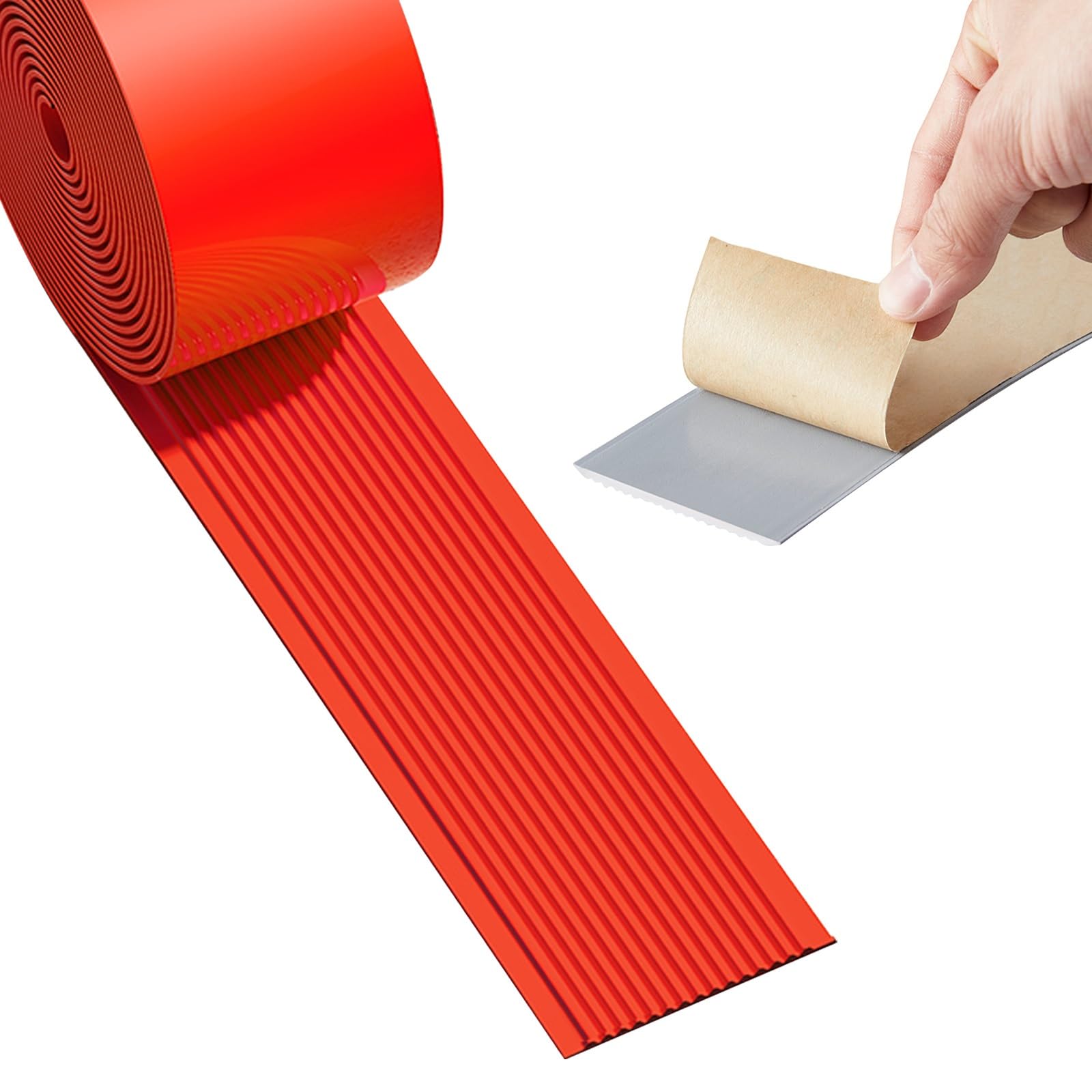 Tira De Borde De Vinilo Autoadhesivo Antideslizante De 1 M Para Escalera, Borde De Escalón Antideslizante, Borde De Escalera De Goma De PVC, Para Peldaños De Interior Y Exterior, Cantonera Protector(R