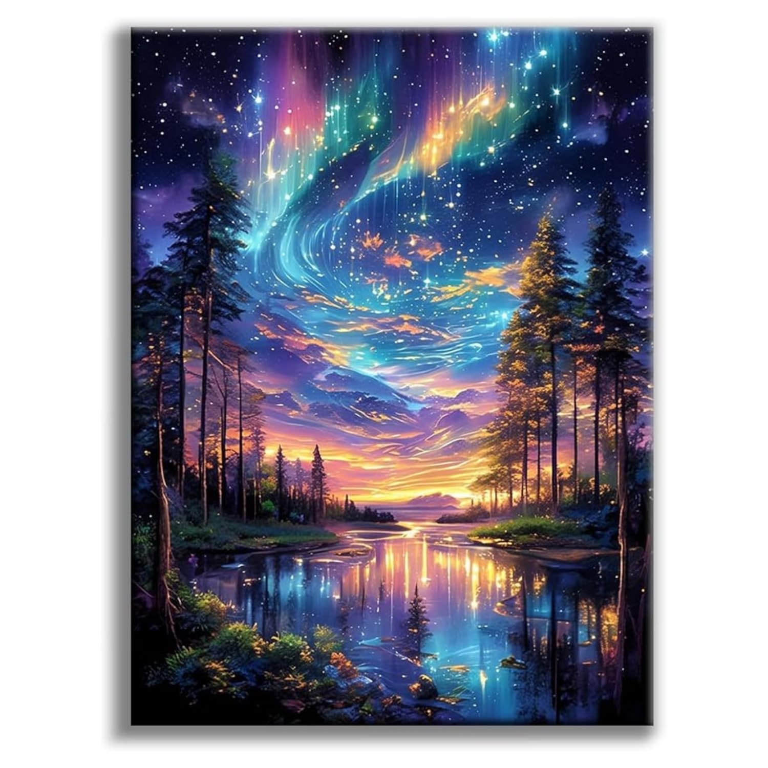 Flavizo Diamond Painting Kit 30x40cm | 5D DIY Gem Art & Craft Set with Canvas, Tools & Colorful Rhinestones | Creative Gift for Girls Under 500, Adults & Kids | Wall Décor Stationery Hobby Kit