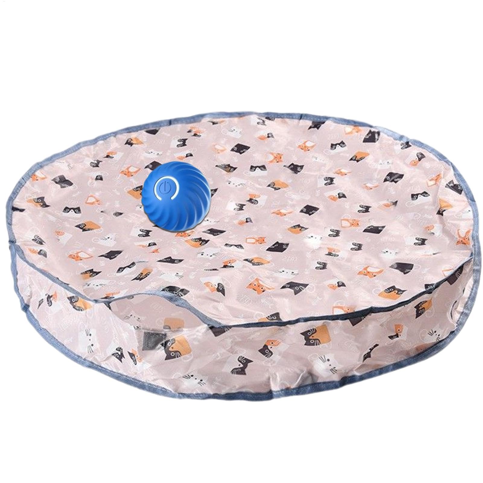 Balle USB pour chat à roulement rapide et autonome à 3 modes de jeu