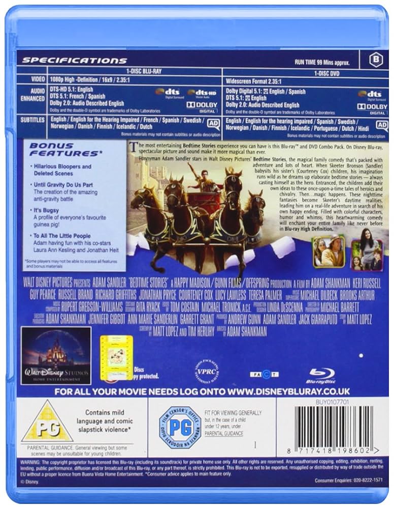 Amazon.com: Bedtime Stories Combi Pack (Blu-ray + DVD) [Blu