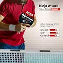 STAG GLOBAL Ninja Attack Table Tennis Racket | Speed - 88 | Spin - 92 | Control - 78 | Professional ITTF Approved Rubber | Flared Handle for Intermediate & Advanced Players (Red/Black) gallery image
