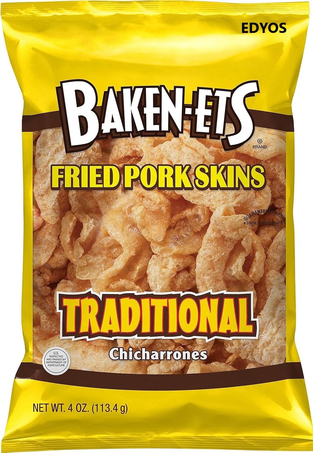 Baken-Ets Fried Pork Skins, Traditional, 3.25, pack of 1