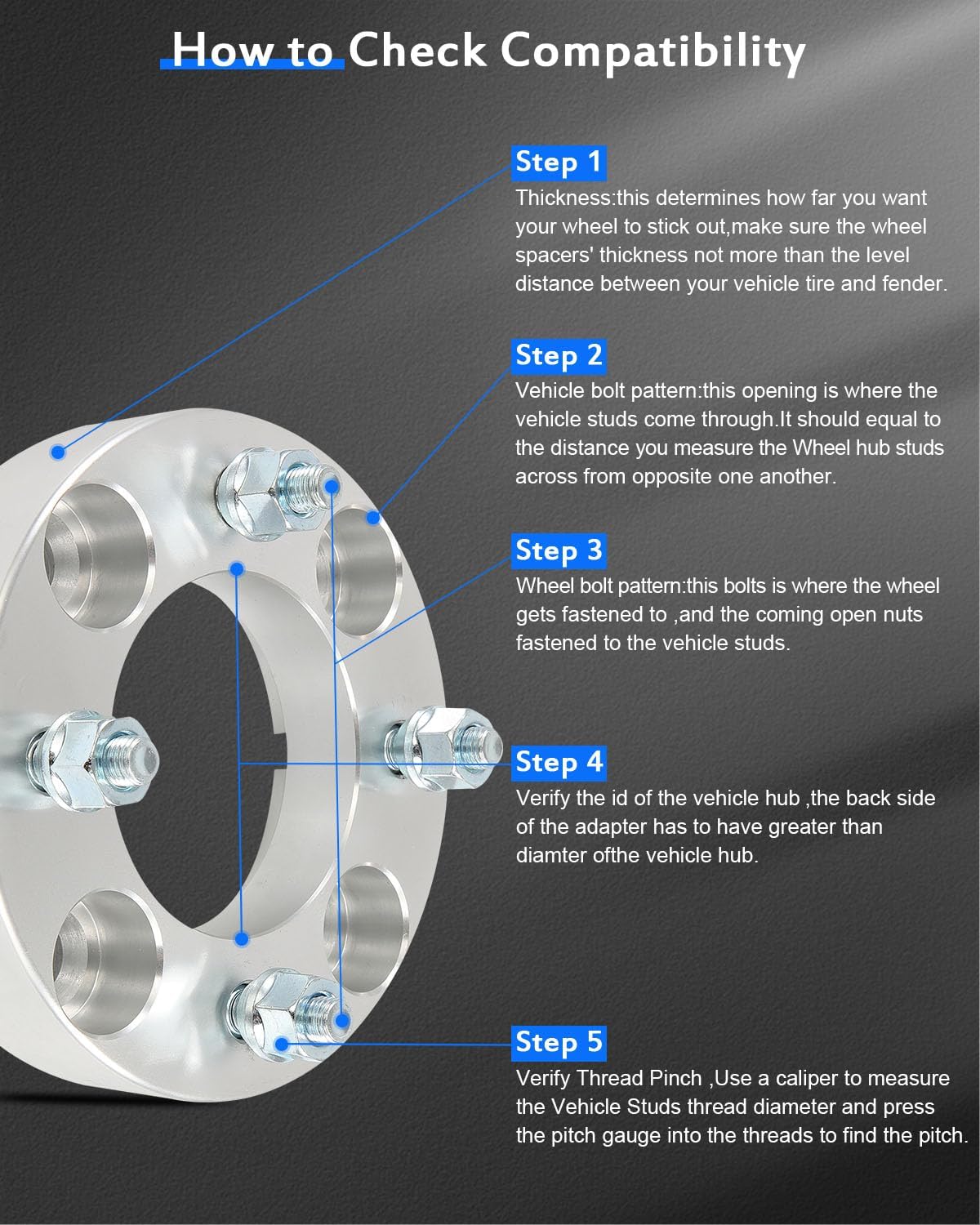 ECCPP 4PCS Change bolt pattern from 4x115 to 4x110 Wheel Adapter 1.25" inner diameter 90 Small inner diameter 77.8mm Fits for Arctic 300 2x4 1998-2005| for Arctic Cat 500 4X4 1998-2017