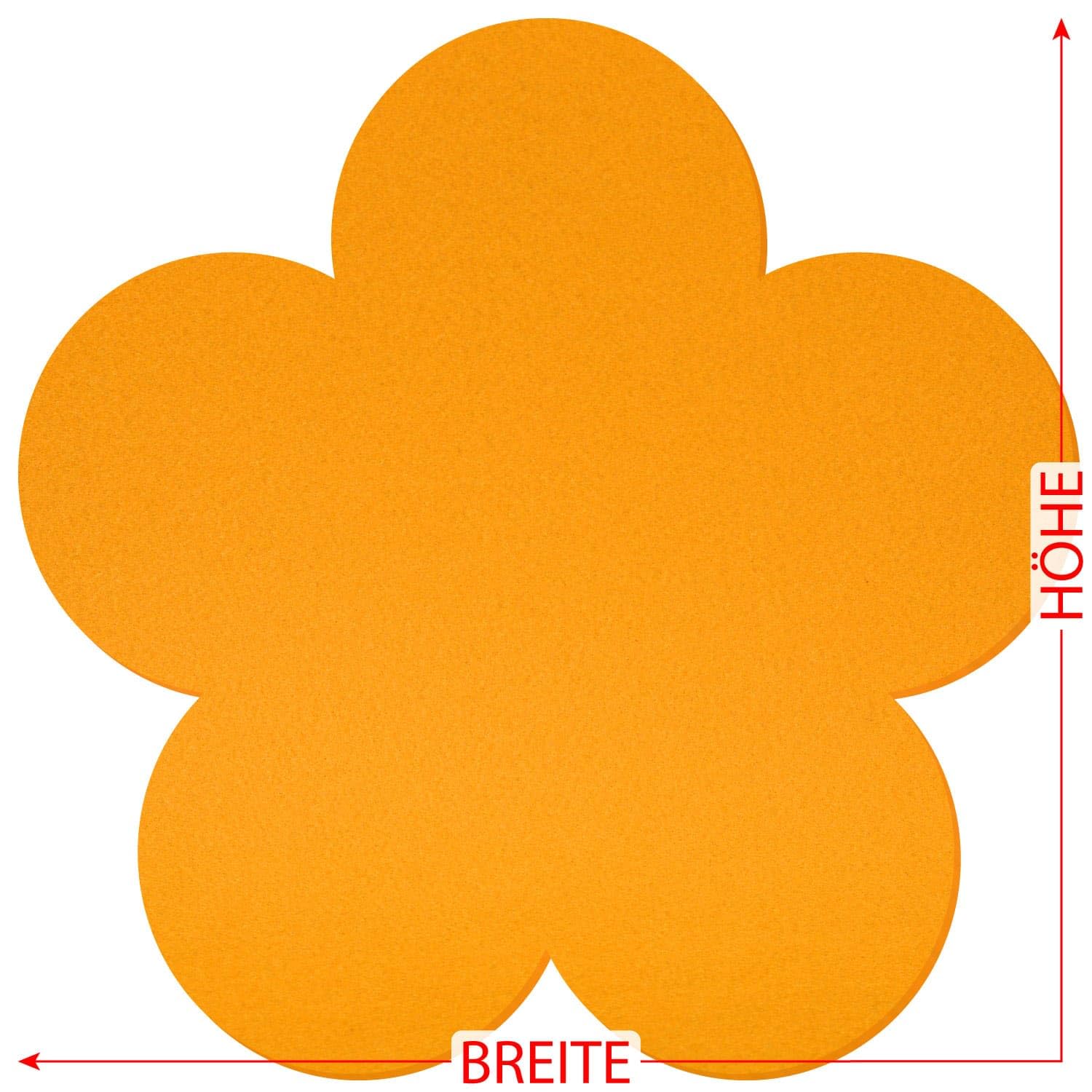 Sottopentola in feltro giallo fiore V2 – decorazione fai da te, 3 – 60 cm, confezione da: 1 pezzo, altezza x larghezza: 60 cm