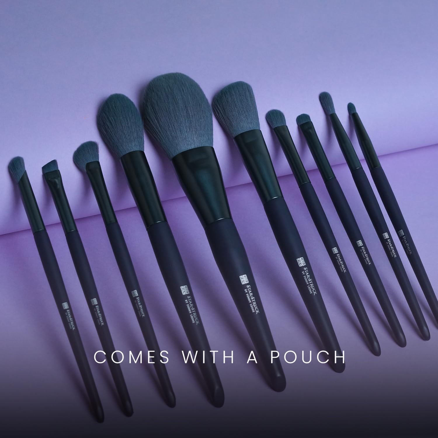 Make-up-Pinsel-Set mit Tasche, professionelles Pinsel-Set für Make-up, Reisegröße, Kosmetikpinsel-Set für Gesicht, Foundation, Lidschatten mit Aufbewahrung, Make-up-Tasche für Damen, 10 Stück