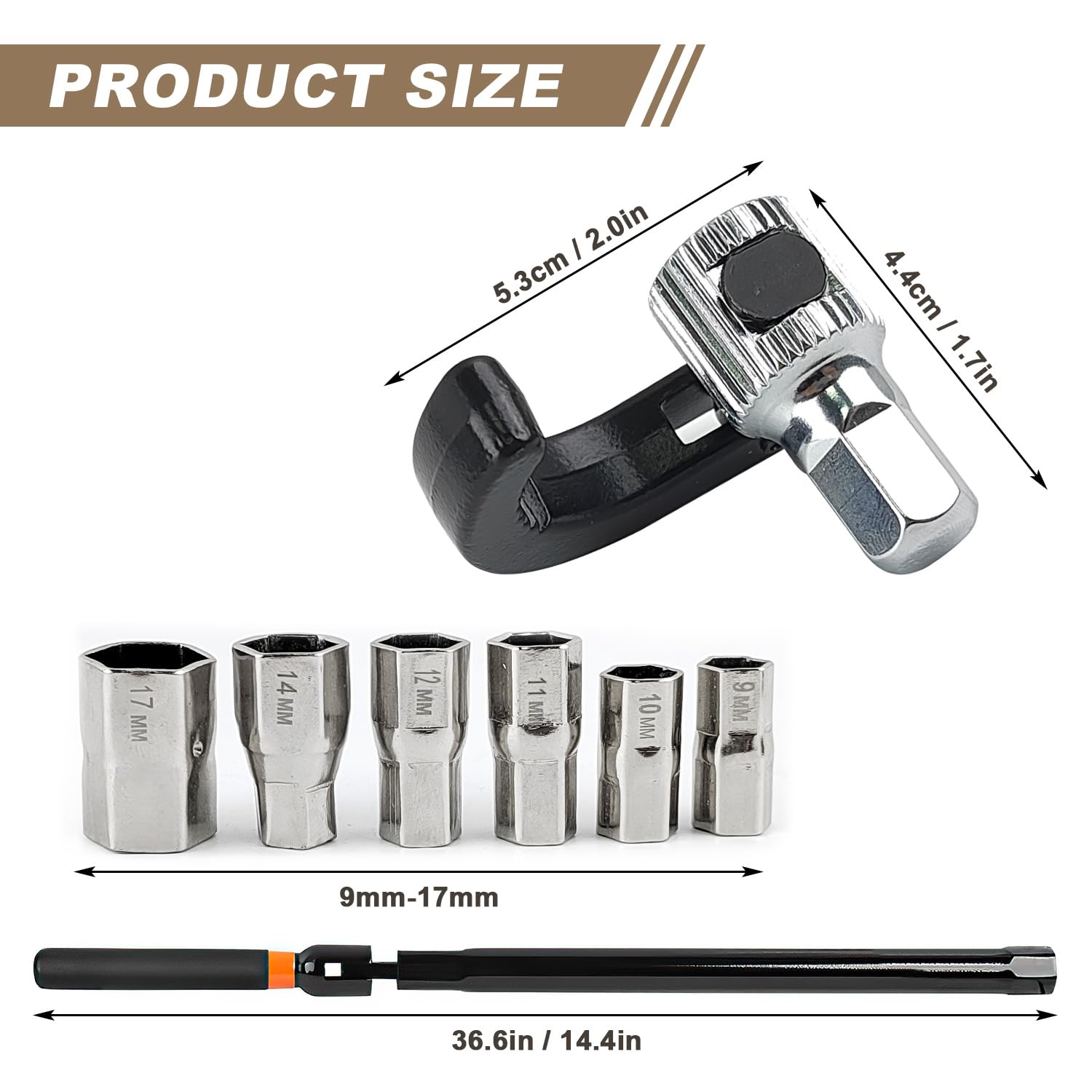 Cle Pour Robinet Evier, Outil De Montage De Robinet 8-12mm 6 Douilles