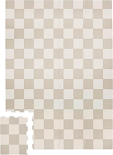 3 Sprouts Tapete de juego de espuma para bebé, azulejos de espuma suave para niños con alfombrillas de rompecabezas entrelazadas para sala de juegos
