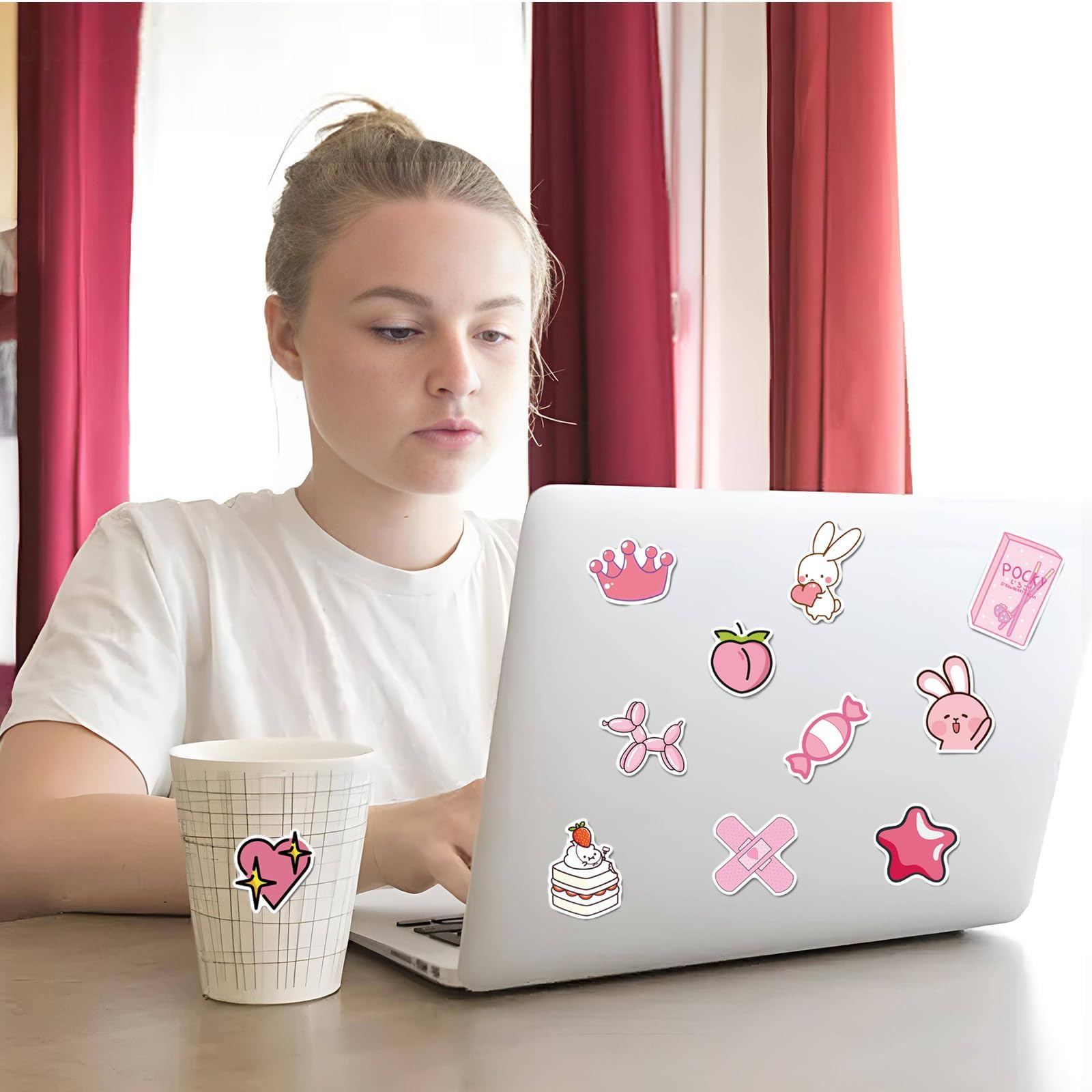 Confezione da 50 adesivi in ​​vinile for laptop, borraccia, diario