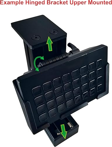 Miniatura 6 de Soporte de montaje universal y soporte con bisagras complementarias para la cubierta Elgato Stream XL de 32 teclas. Diseñado para corredores Sim,